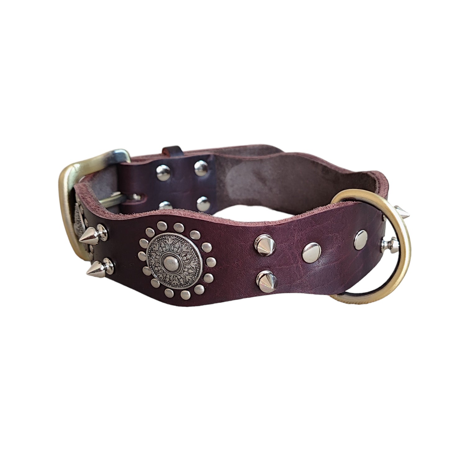 Leather Spiked Studded Dog Collar for Large & Extra Large Dogs – Pit Bull, Mastiff, Bully, Boxer