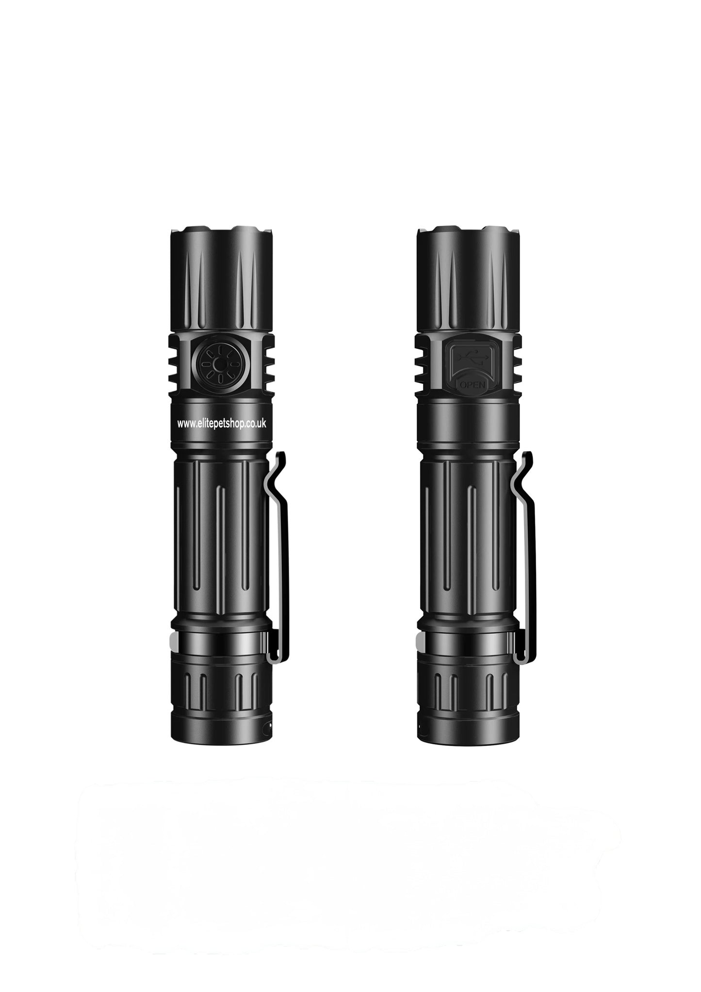 Tactical LED Flashlight 1800 Lumens USB C type charging Torch Magnetic Base Waterproof 8 Hrs Battery Timing