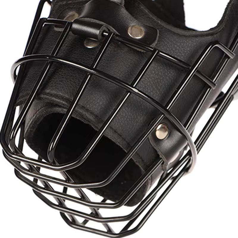 Durable Dog Muzzle for Large Breed Dogs Comfortable Metal Wire Basket Design Adjustable Fit for Training, Safety and Anti-Biting Control