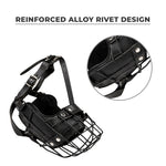 Load image into Gallery viewer, Durable Dog Muzzle for Large Breed Dogs Comfortable Metal Wire Basket Design Adjustable Fit for Training, Safety and Anti-Biting Control (14865233445190)
