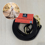 Load image into Gallery viewer, 6ft Leather Dog Lead Double Handle Leash with Brass Clip Heavy Duty Training