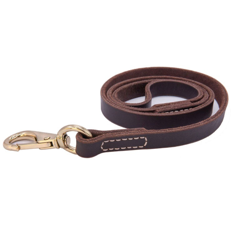 Premium Genuine Leather Dog Leash – Strong, Stylish & Comfortable for Walking & Training