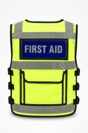 Hi Vis Security Vest Reflective Safety Jacket Tactical Mesh Multi Pocket Dog Han