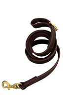 Load image into Gallery viewer, 6ft Strong Hand Made Dog Lead Leather Police Training Leash for Large Dogs