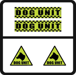 Load image into Gallery viewer, Dog Unit Magnet Security Stickers K9 Dog Handler Magnetic Sign Sticker Set
