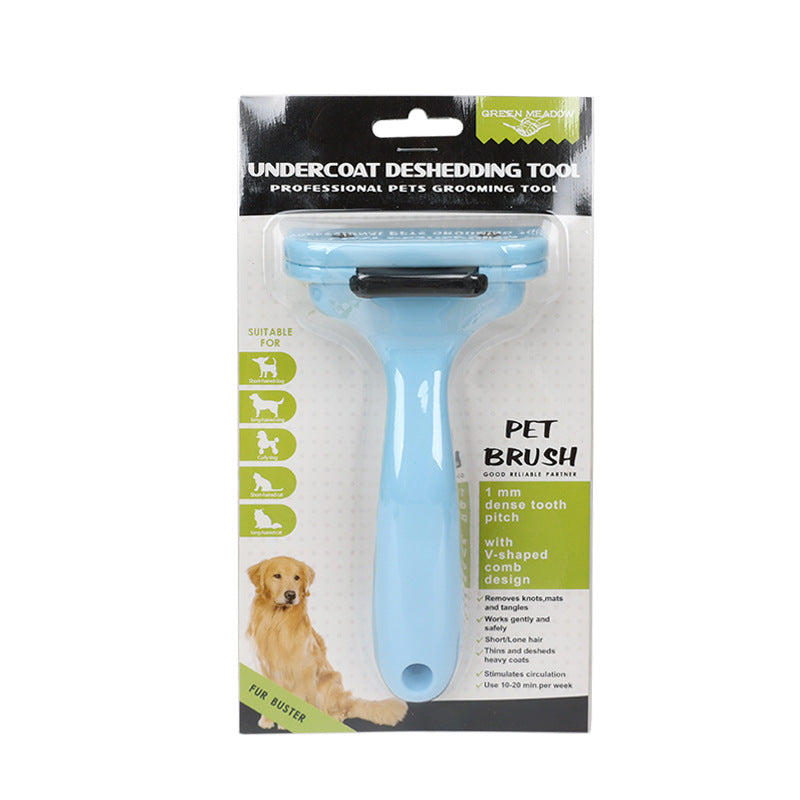 2-in-1 Pet Grooming Brush | Dual-Sided Dematting &amp; Deshedding Tool for Dogs &amp; Cats