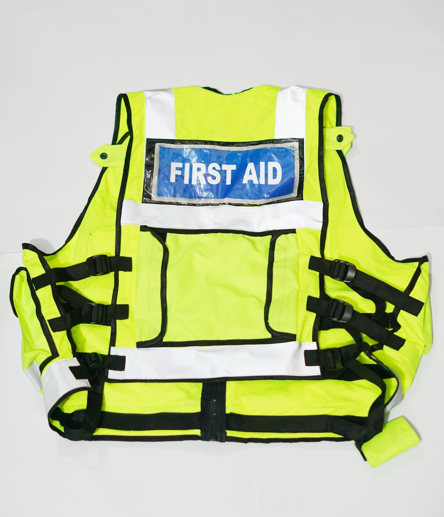 Hi Vis Security Vest Reflective Safety Jacket Tactical Mesh Multi Pocket Dog Han