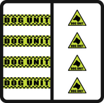 Load image into Gallery viewer, Dog Unit Magnet Security Stickers K9 Dog Handler Magnetic Sign Sticker Set

