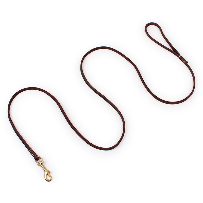 Genuine Leather Dog Leash – Heavy-Duty, Stylish & Comfortable for Walking & Trainin