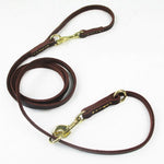 Load image into Gallery viewer, Premium Leather Training Dog Leash – Double Hook Design for Hands-Free Walking &amp; Easy Training
