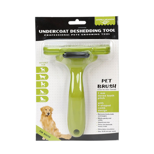 2-in-1 Pet Grooming Brush | Dual-Sided Dematting &amp; Deshedding Tool for Dogs &amp; Cats