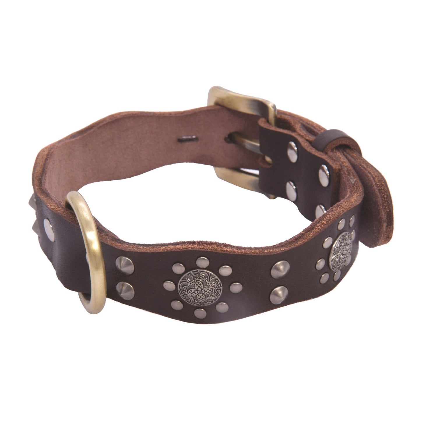 Leather Spiked Studded Dog Collar for Large & Extra Large Dogs – Pit Bull, Mastiff, Bully, Boxer