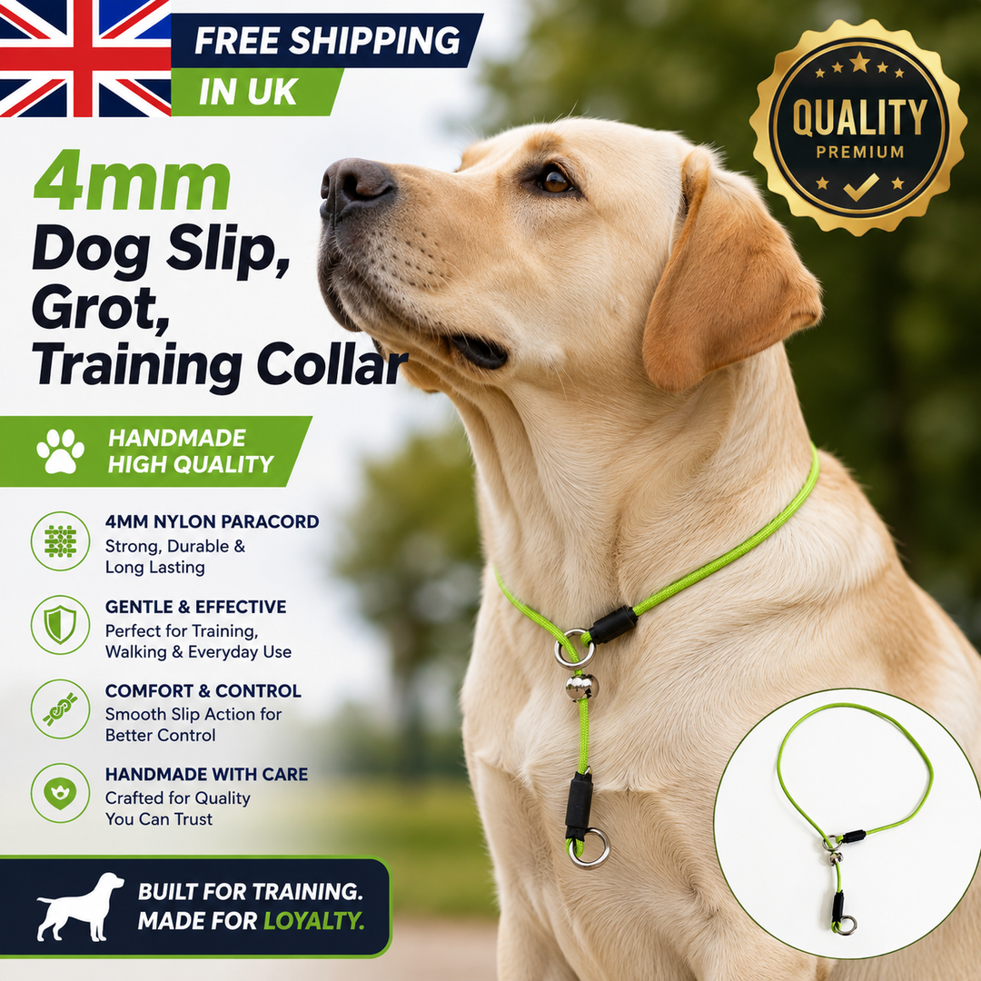Professional Dog Training Collar – Ultra-Thin, Strong with One Limiter, & Durable for K9, IGP & Obedience
