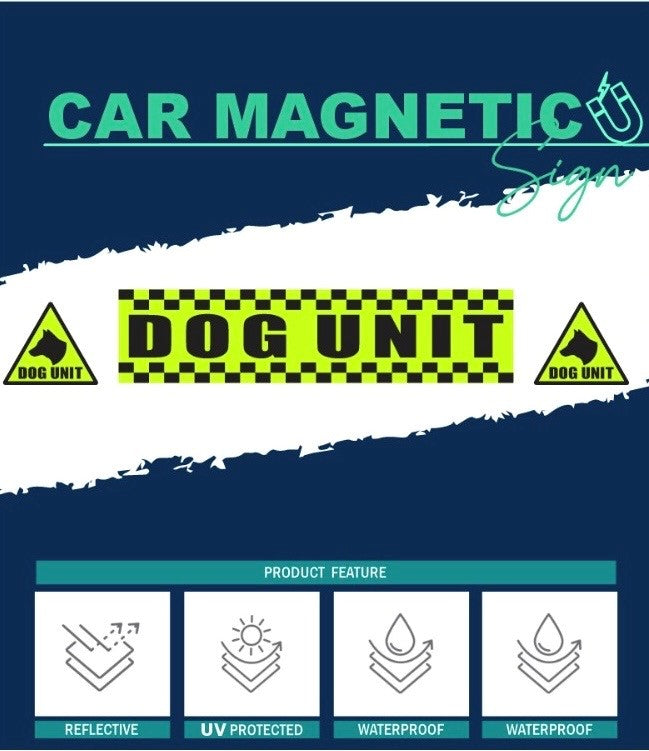 Dog Unit Magnet Security Stickers K9 Dog Handler Magnetic Sign Sticker Set