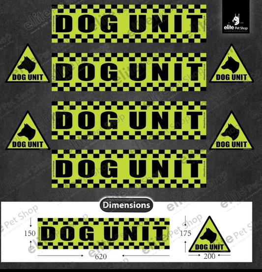 Dog Unit Magnet Security Stickers K9 Dog Handler Magnetic Sign Sticker Set