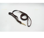 Load image into Gallery viewer, 6ft Leather Dog Lead Double Handle Leash with Brass Clip Heavy Duty Training

