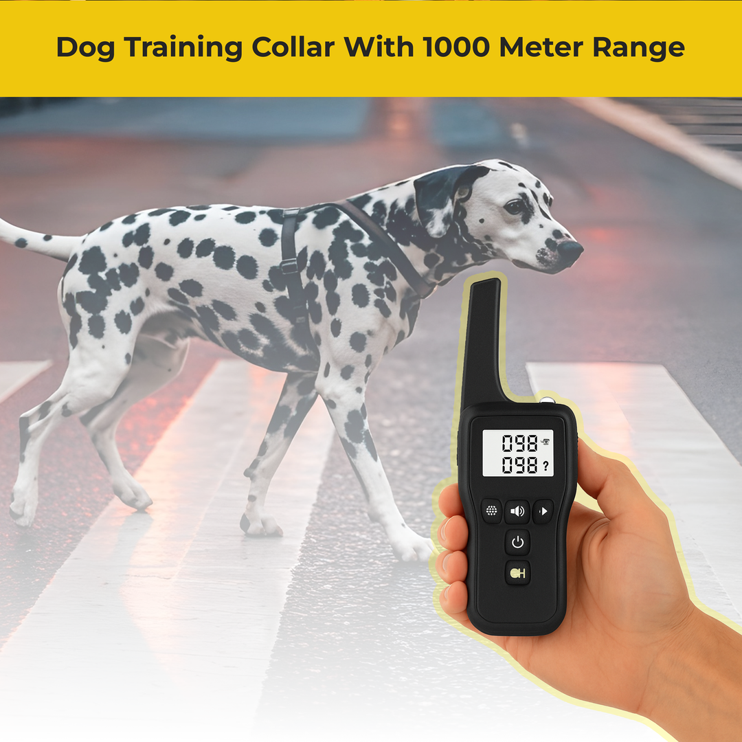Waterproof & Rechargeable Dog Training Collar With 1000 meter Range – Safe & Effective Pet Training