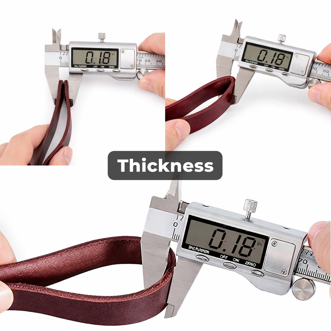 6ft Leather Dog Lead Double Handle Leash with Brass Clip Heavy Duty Training