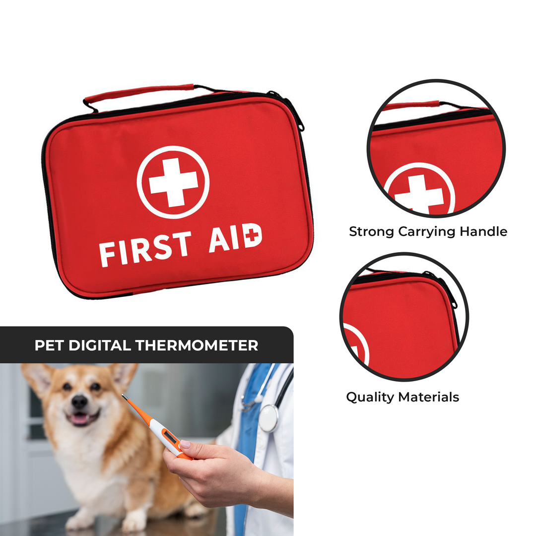 Pet Emergency First Aid Kit – Travel-Ready Medical Pack (101+ Items)