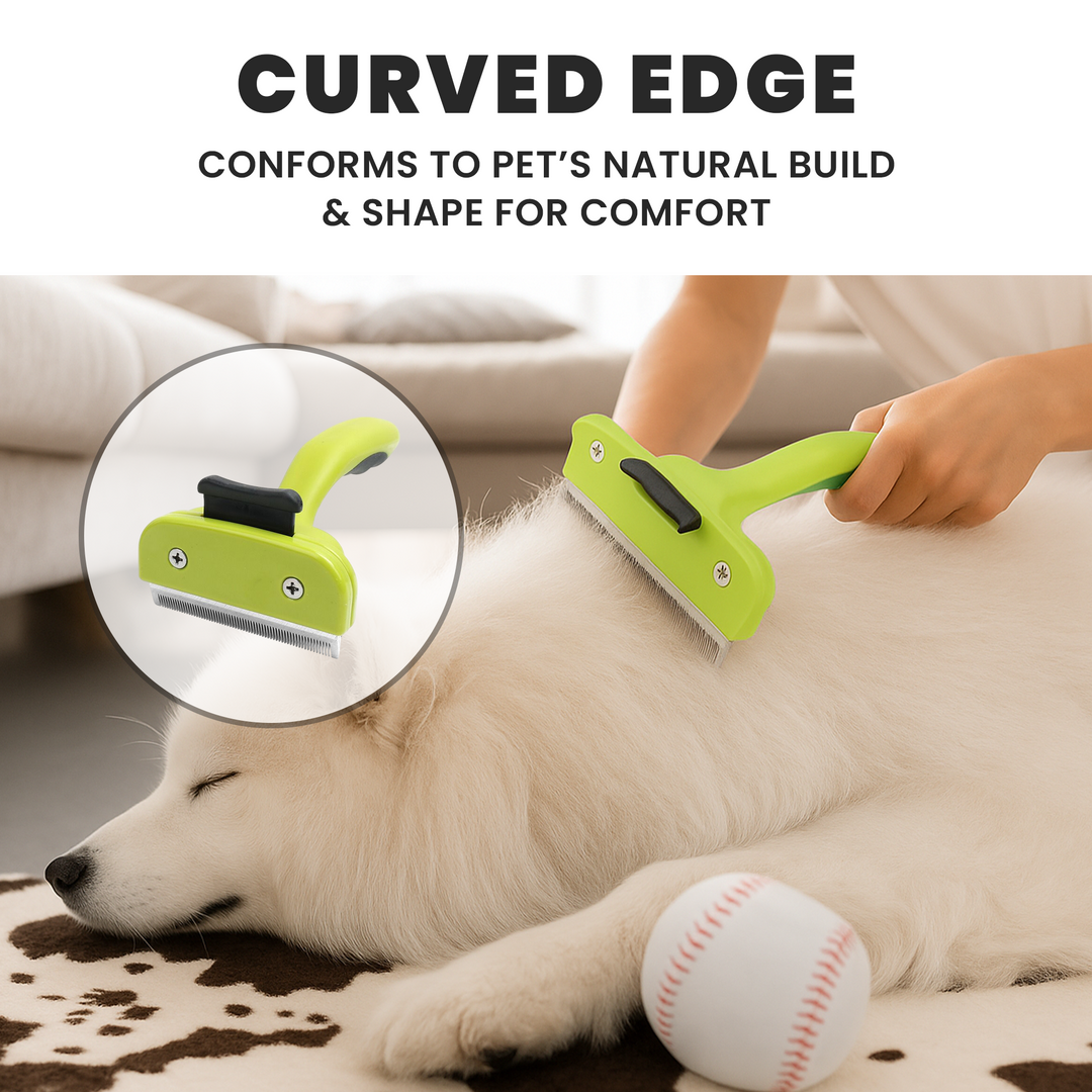 2-in-1 Pet Grooming Brush | Dual-Sided Dematting &amp; Deshedding Tool for Dogs &amp; Cats