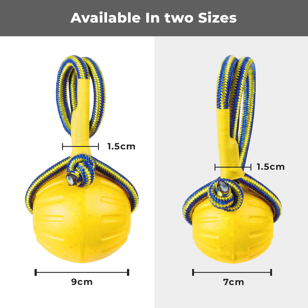 Durable Dog Chew Ball with Strong Rope – Tug Of War Interactive Fetch Toy for Dogs for Medium & Large Dogs