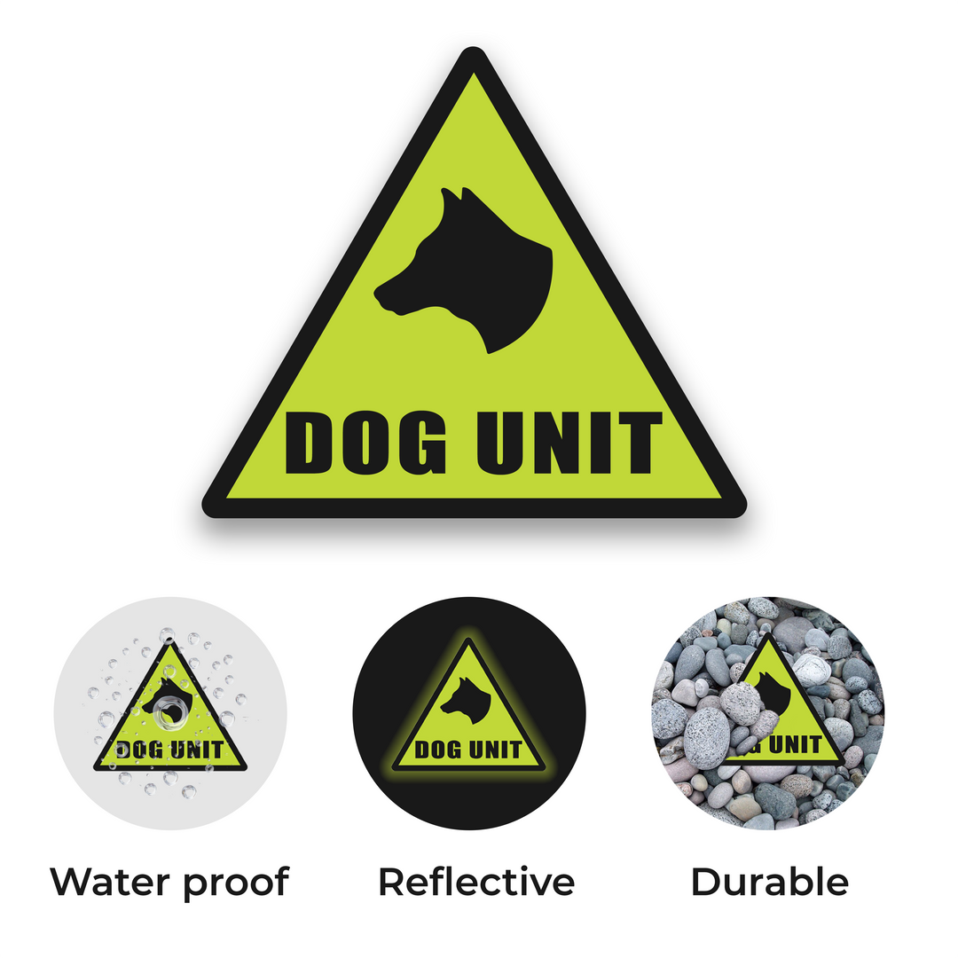 Large Triangle Dog Unit Magnetic Sign 280x340mm Security K9 Dog Handler Sticker( 20% OFF ON Multiple Purchase)