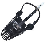 Load image into Gallery viewer, Durable Dog Muzzle for  Large Breed Dogs Comfortable Metal Wire Basket Design Adjustable Fit for Training, Safety and Anti-Biting Control

