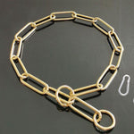 Load image into Gallery viewer, Heavy Duty Dog Chain Collar Gold Tone Stainless Steel Thick Link Training