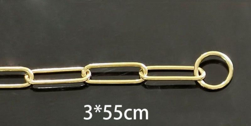 Heavy Duty Dog Chain Collar Gold Tone Stainless Steel Thick Link Training