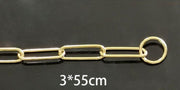 Heavy Duty Dog Chain Collar Gold Tone Stainless Steel Thick Link Training