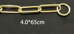Load image into Gallery viewer, Heavy Duty Dog Chain Collar Gold Tone Stainless Steel Thick Link Training