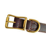 Load image into Gallery viewer, Handmade Genuine Leather Dog Collar – Soft Cowhide Luxury Collar for Small, Medium &amp; Large Dogs (Black &amp; Brown, L &amp; XL)