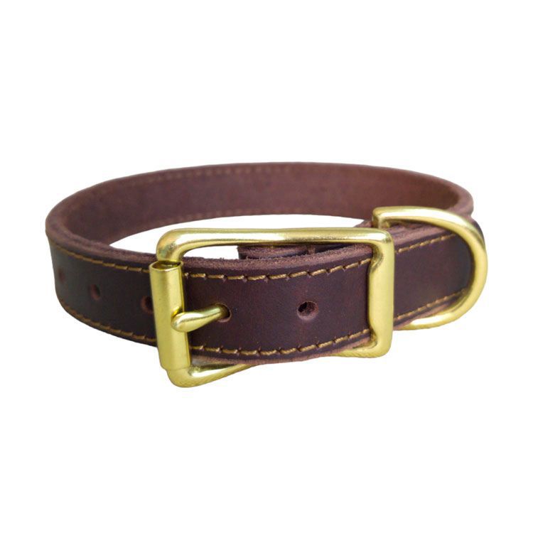 Handmade Genuine Leather Dog Collar – Soft Cowhide Luxury Collar for Small, Medium &amp; Large Dogs (Black &amp; Brown, L &amp; XL)