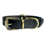 Load image into Gallery viewer, Handmade Genuine Leather Dog Collar – Soft Cowhide Luxury Collar for Small, Medium &amp; Large Dogs (Black &amp; Brown, L &amp; XL)