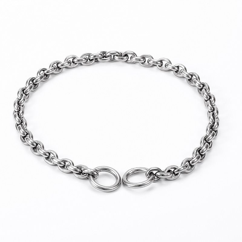 Heavy Duty Stainless Steel 304 Dog Chain Collar – 55cm (4mm) Slip P Chain Training Collar for Medium & Large Dogs
