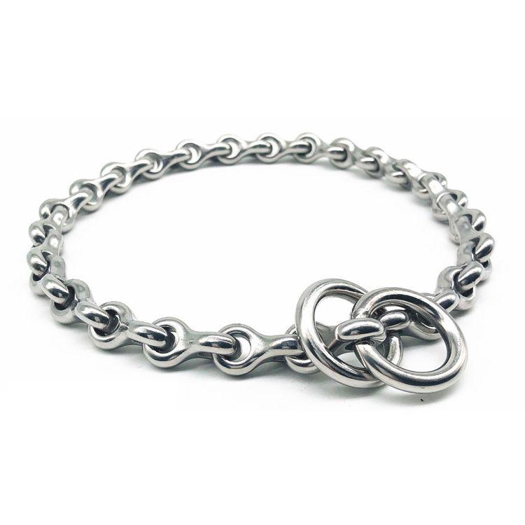 HQ SD01 Stainless Steel 304 Dog Chain Collar (55cm / 44mm, 4–5mm Heavy Duty) – Strong Keel P-Chain Training Collar for Small, Medium & Large Dogs