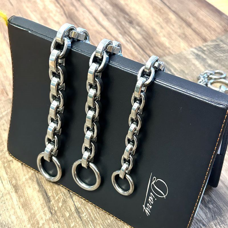 Heavy Duty Stainless Steel 304 Dog Chain Collar (44mm 55cm Adjustable) – Strong Slip P Chain for Small, Medium & Large Dogs