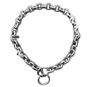 Heavy Duty Stainless Steel 304 Dog Chain Collar (4mm 55cm Adjustable) – Strong Slip P Chain for Small, Medium & Large Dogs