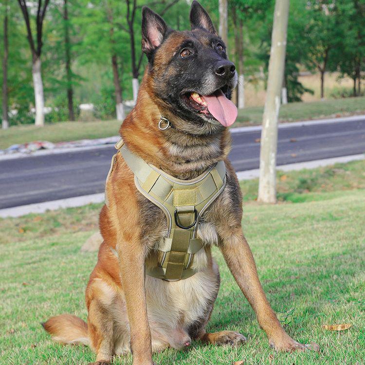 Military Tactical Dog Harness – Adjustable No-Pull Training & Walking Harness for Medium & Large Dogs