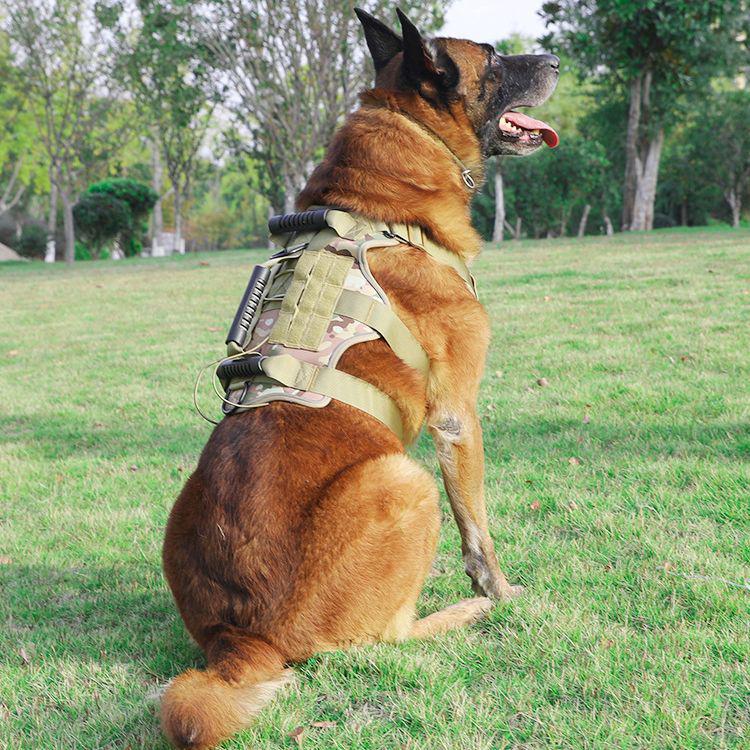 Military Tactical Dog Harness – Adjustable No-Pull Training & Walking Harness for Medium & Large Dogs