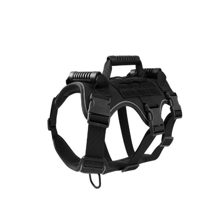 Military Tactical Dog Harness – Adjustable No-Pull Training & Walking Harness for Medium & Large Dogs