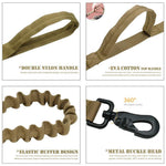 Load image into Gallery viewer, Heavy Duty Tactical Bungee Dog Leash with Car Seat Belt – Reflective Shock-Absorbing No Pull Lead for Large Dogs (Black, Green, Camo &amp; Brown)