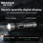 Load image into Gallery viewer, 35000000LM Rechargeable Tactical LED Flashlight USB-C Zoomable Metal Power Bank