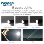 Load image into Gallery viewer, 35000000LM Rechargeable Tactical LED Flashlight USB-C Zoomable Metal Power Bank
