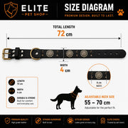Leather Spiked Studded Dog Collar for Large & Extra Large Dogs – Pit Bull, Mastiff, Bully, Boxer