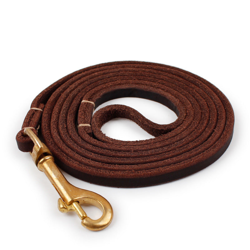 Genuine Leather Dog Leash – Heavy-Duty, Stylish & Comfortable for Walking & Trainin