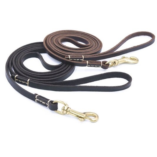 Genuine Leather Dog Leash – Heavy-Duty, Stylish & Comfortable for Walking & Trainin