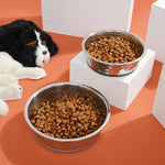 Load image into Gallery viewer, Thick Gold Dog Bowls, Pet Feeding Bowls, Dog Cat Plate Bowls With Non-slip Silicone Bases, Medium and Large Dog Feeder Bowls and Water Bowls (L-20CM)