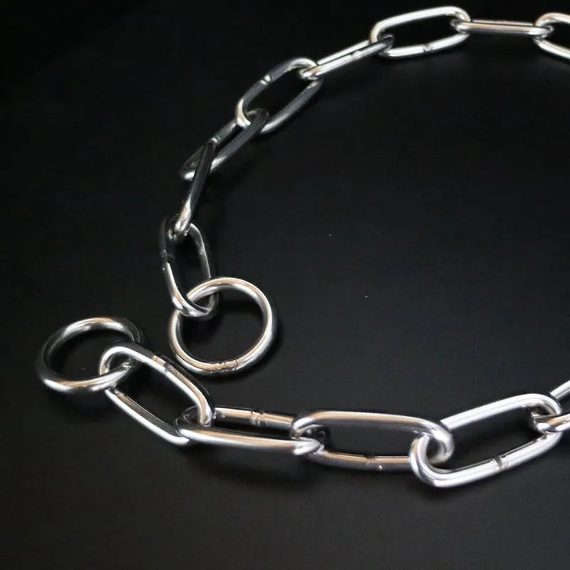 4.0mm x 55cm Long Link Chrome-Plated Steel Choke Chain Collar