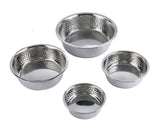 Load image into Gallery viewer, Elevated Stainless Steel Dog Bowls, Non-Slip Base Pet Food Bowls for Small, Medium, Large Dogs &amp; Cats - Durable Stylish Hammered Design, Silver &amp; Copper (Silver, 26 * 20.5 * 7.5cm)